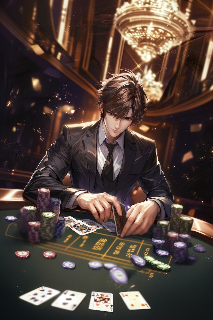 Multi-camera Asia Gaming live studio with dealer, cards, and HD broadcast quality